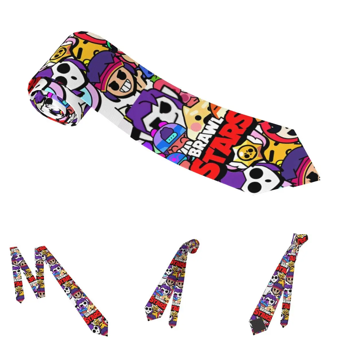 Brawling-Heros Team Video Game Neckties Slim 8 cm Wide Neck Tie for Mens Shirt Accessories Cravat Wedding Accessories Business
