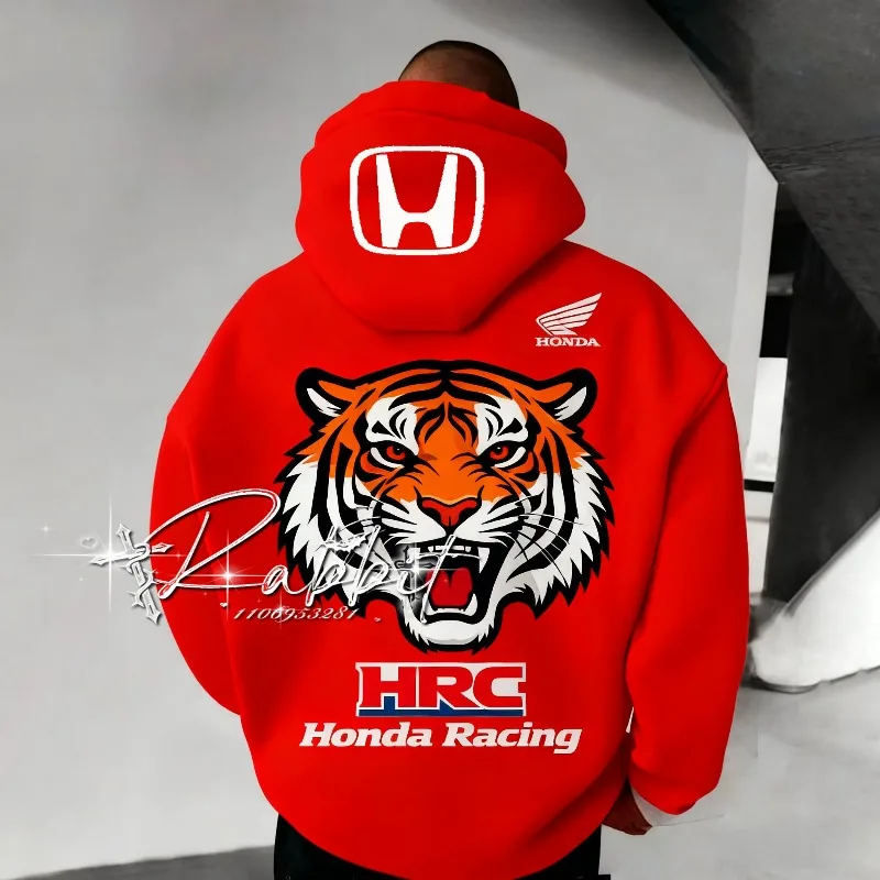 2025 جديد هوندا سباق طبعة خاصة المسار رايدر موضة هوديي سباق الدراجات النارية على الطرق الوعرة الدراجات الدافئة هوديي