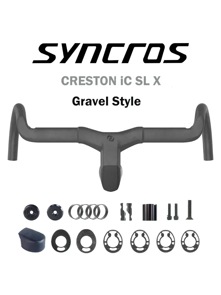 AliExpress NONE Sync Creston IC SL X Carbon Gravel Handlebar Full Internal Cable Routing Road Handlebar T1000 Carbon Integrated Di2 Cockpit