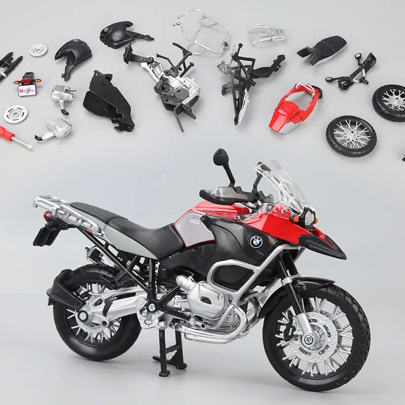 Maisto 1/12 BMW R1200GS Assembled Version Alloy Motorcycle Model Shock Absorbers Collection Toy Car Kid Gift