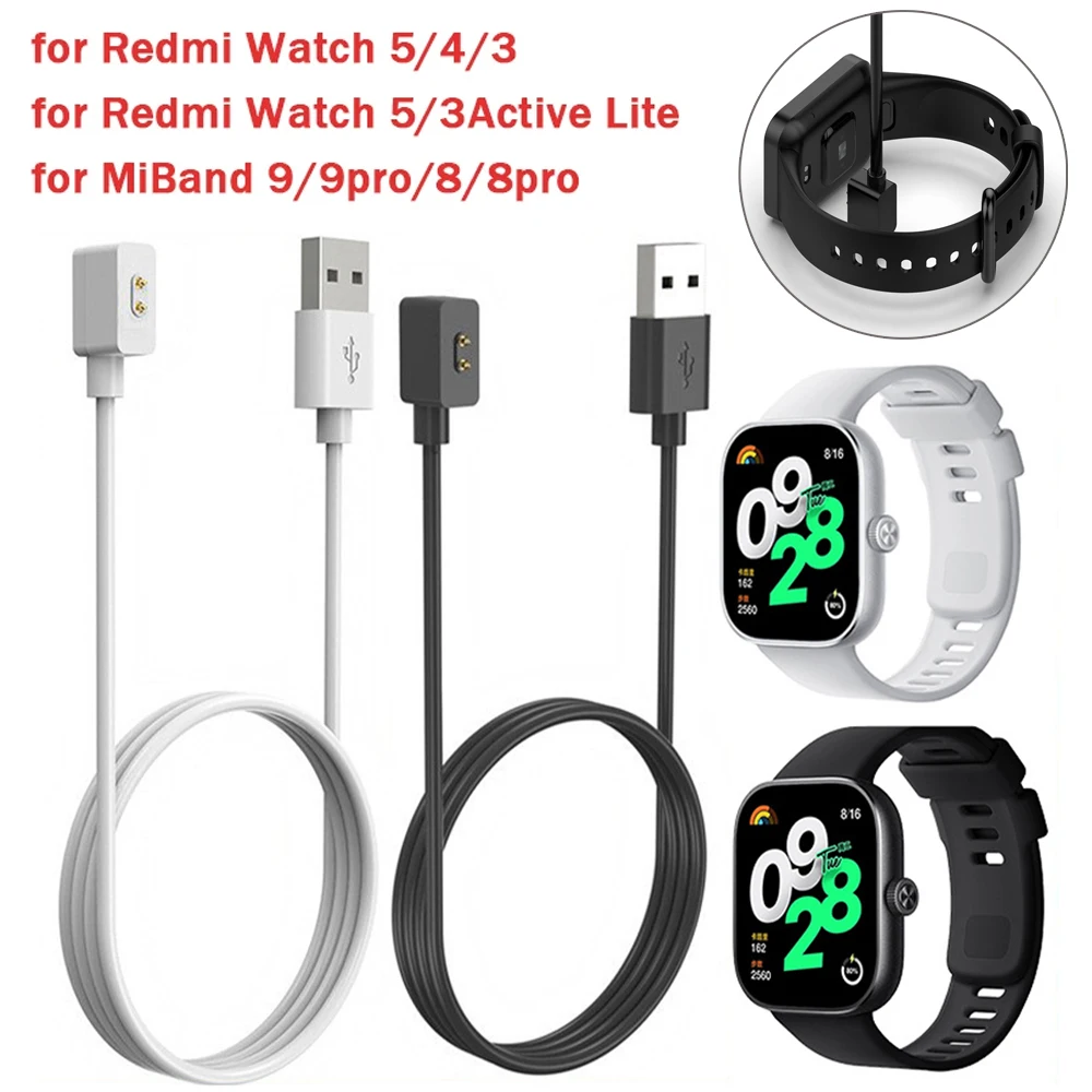 Fast Charging Cable For Redmi Watch 5/4/3 Magnetic USB Charging Power Charge for Redmi Watch 2/5/3 Active/Lite/Mi 9/8 Charger