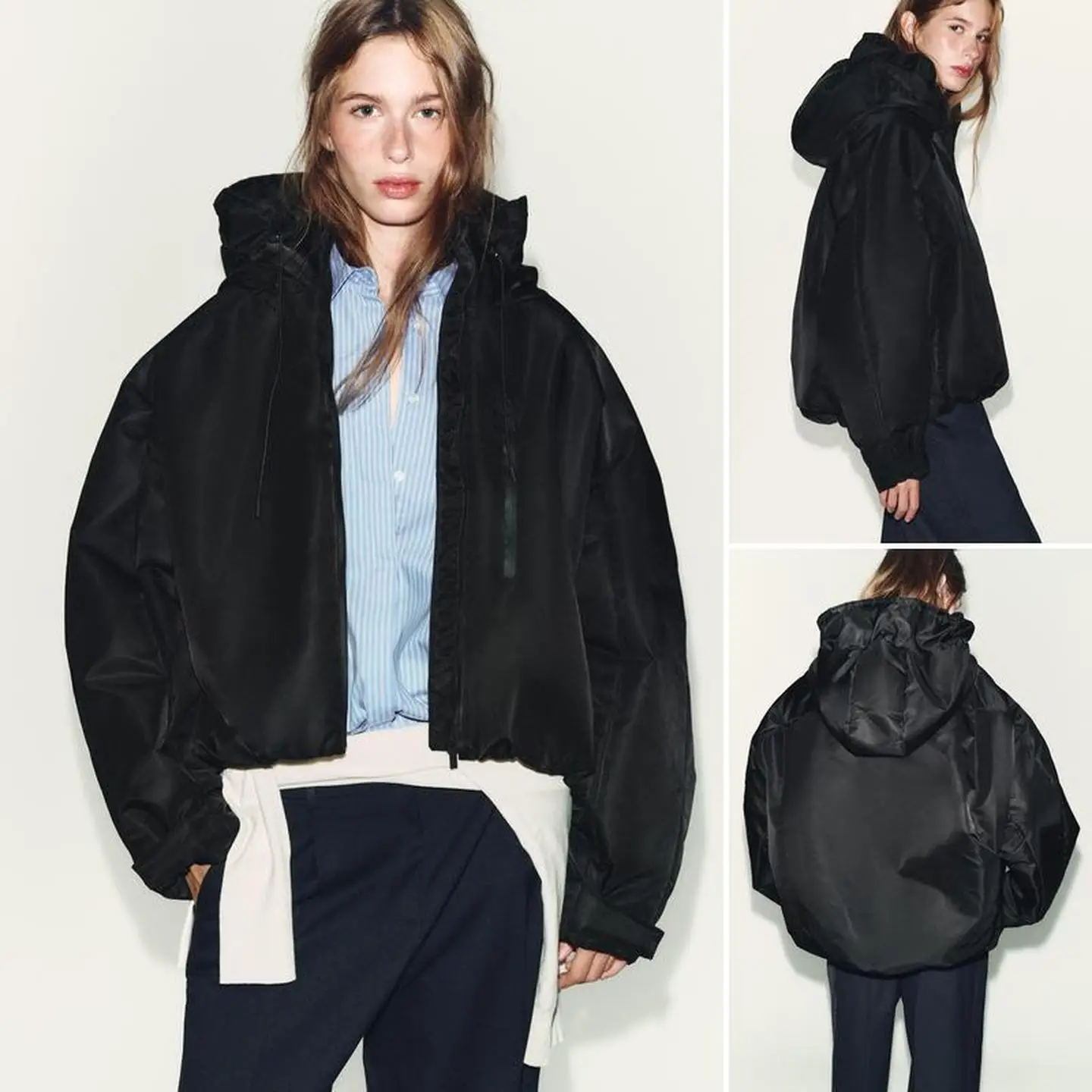 

Жаропрочная застежка-молния с капюшоном Jaet ket Украшение Хлопок Jaet Верхняя одежда Длинный све Воротник-стойка Обычная длина