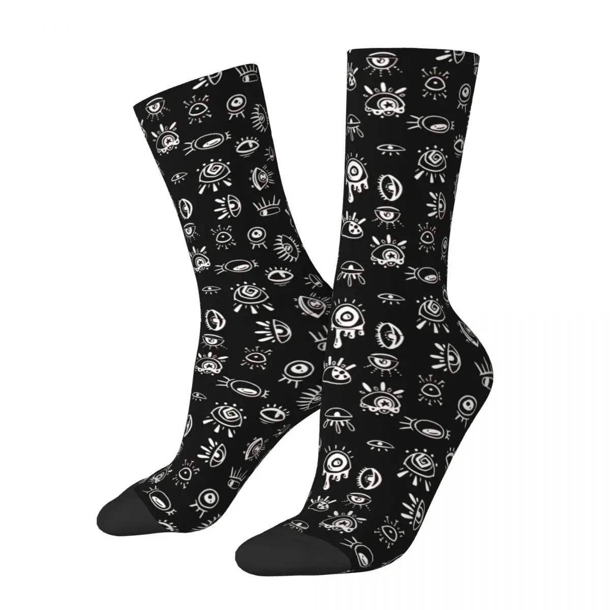 

Happy Men's Socks Crazy Eyes Vintage Eye Pattern Street Style Novelty Crew Sock Gift Pattern Printed