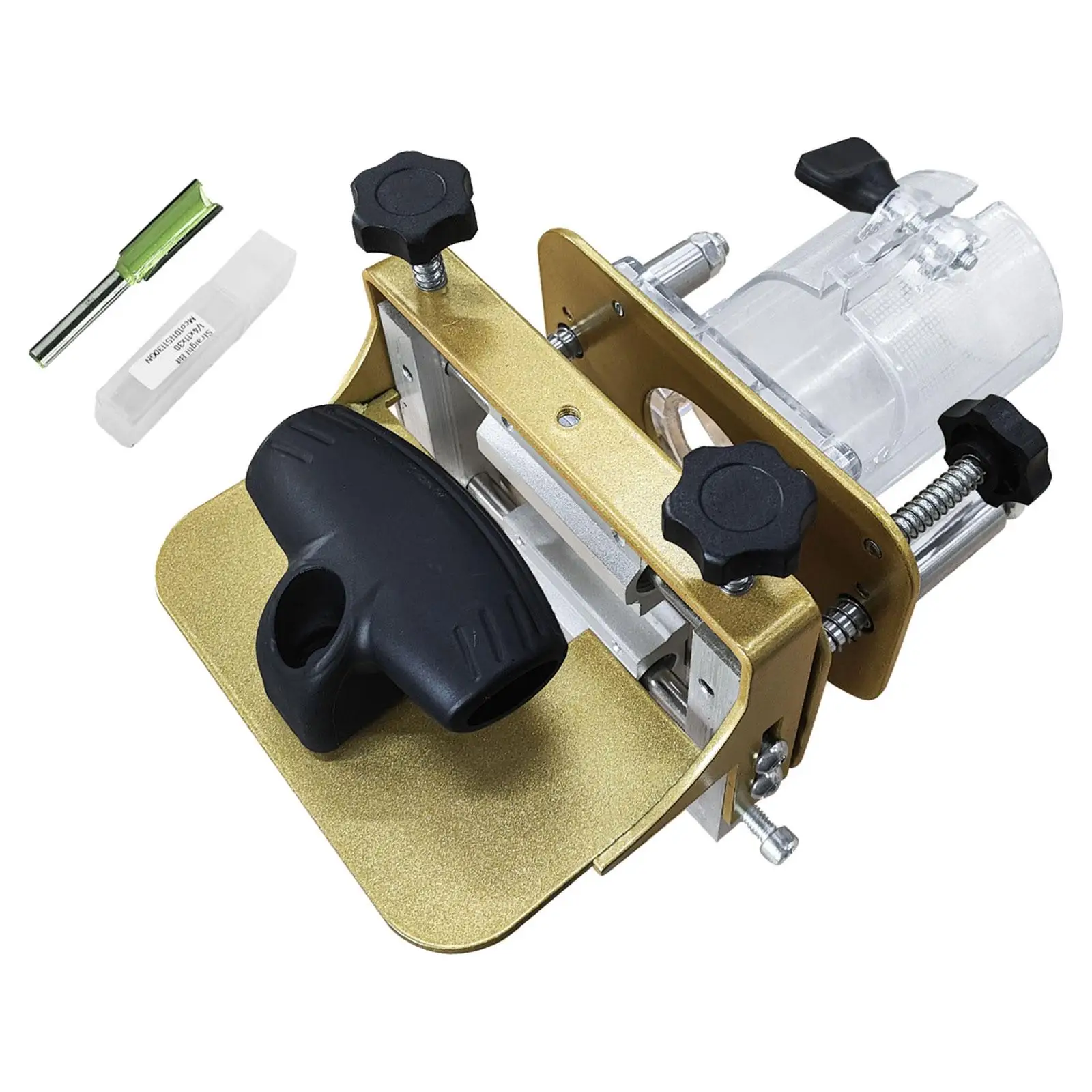 

2 in 1 Invisible Fastener Slotting Bracket Mortising Jig Wear Resistance Trimming Machine for Furniture Splicing Install