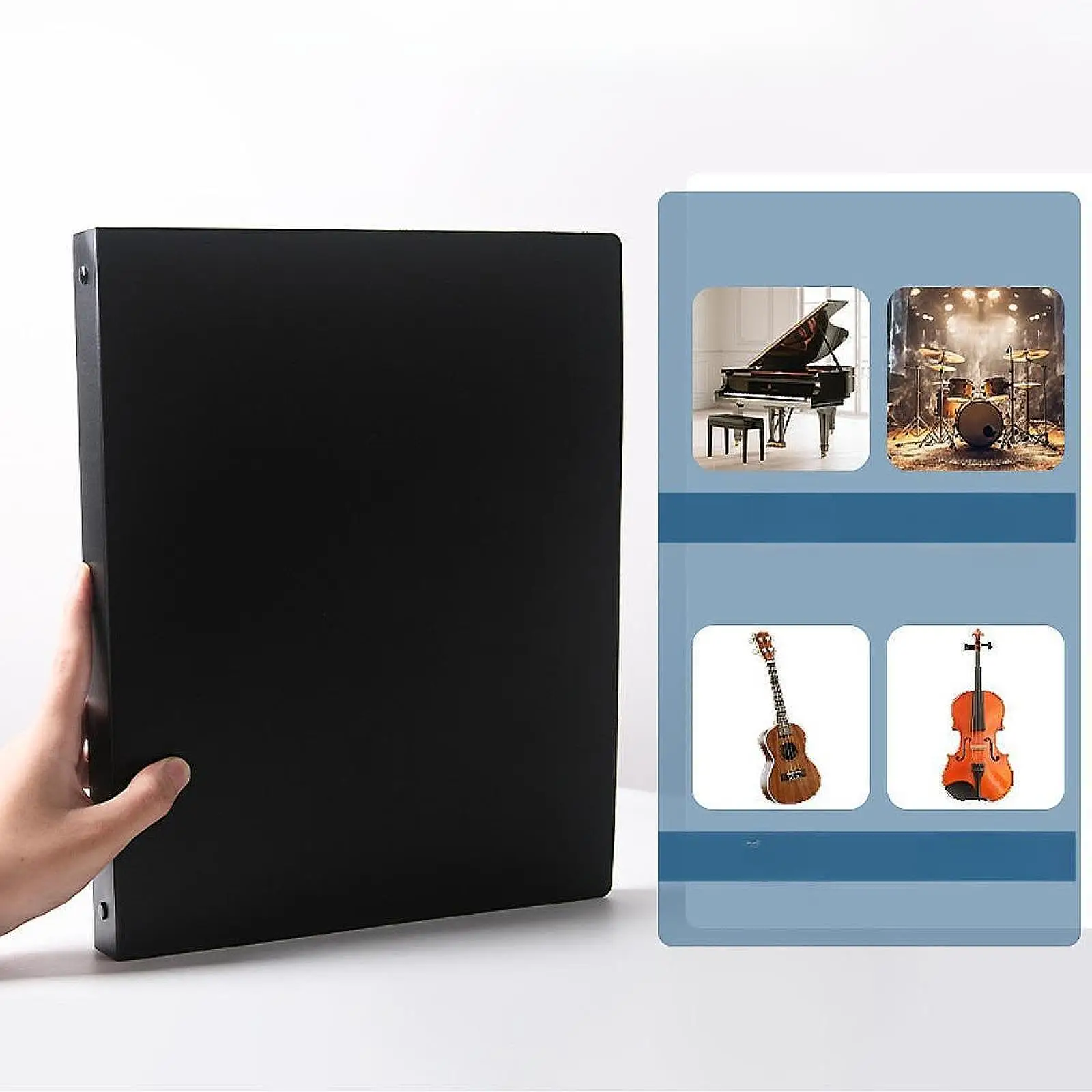 Music Folder Music Sheet Folder Easy Carrying A4 Folder Sleeves Practical Large Capacity Multiuse A4 Document Folder File Binder