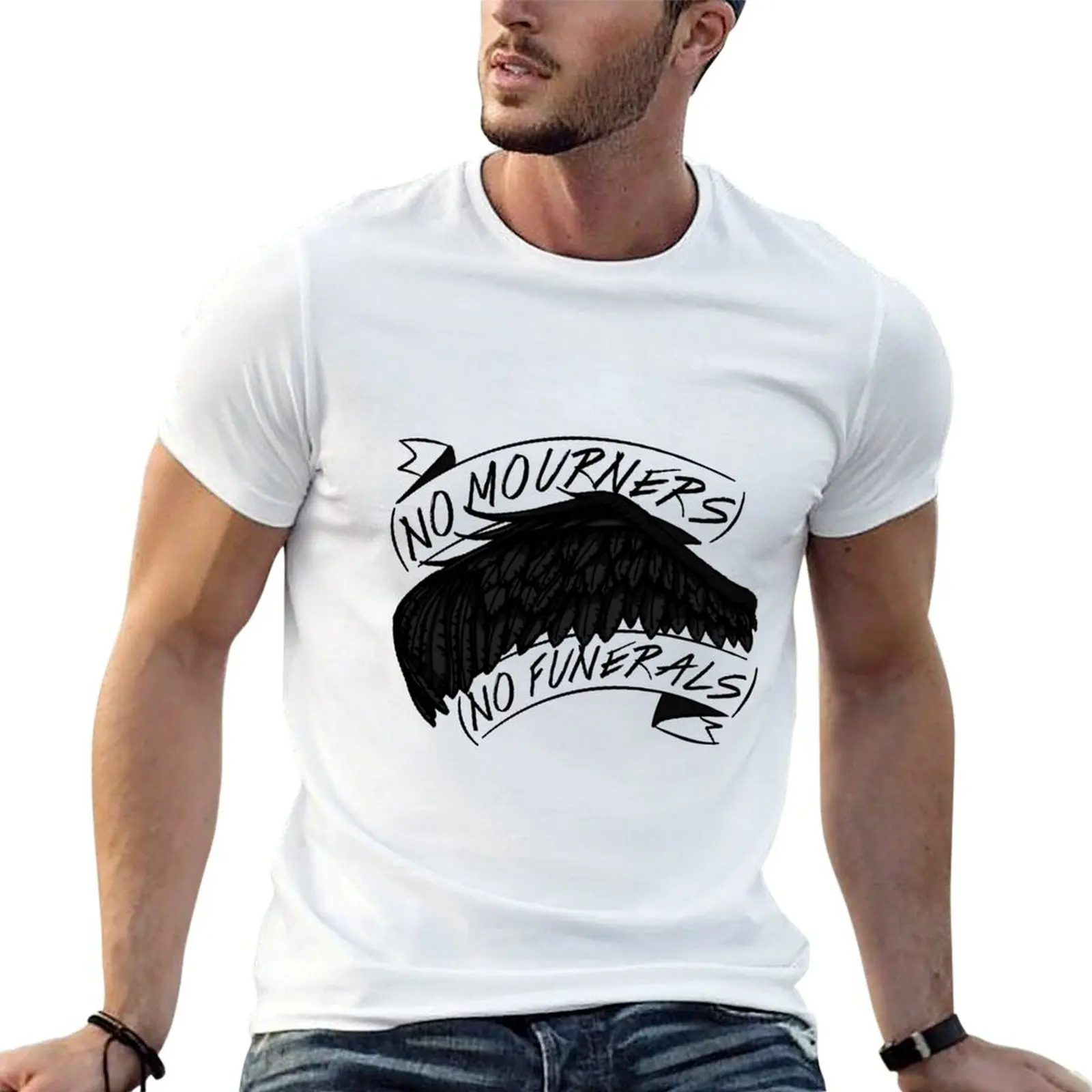 

No Mourners. No Funerals | Six of Crows T-Shirt t shirts for man pack white t shirt men 100% cotton luxury brand T-Shirt
