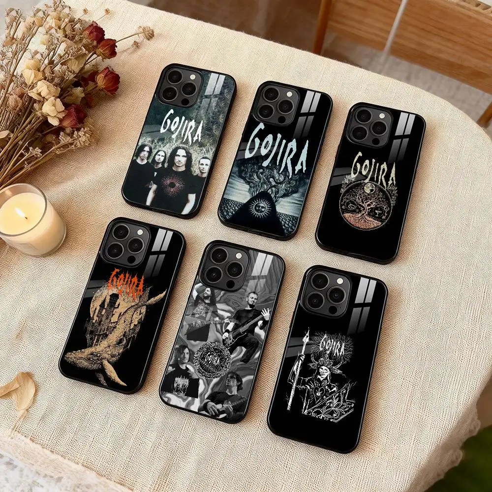 

fashion G-gojiras band Phone Case For iPhone 17 16 15 14 13 12 Pro Max Plus for Magsafe Mirror Wireless Magnetic Cover