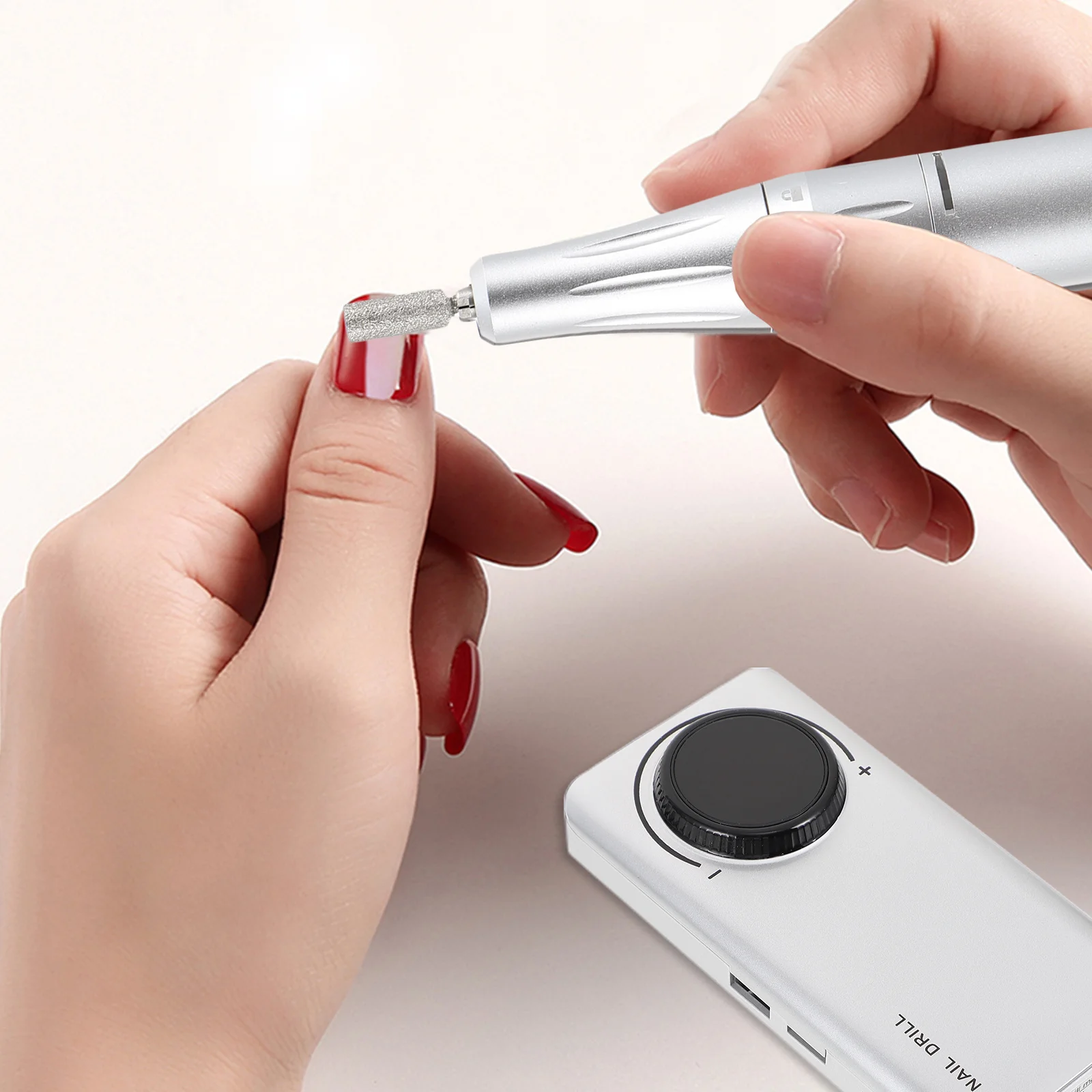 Caneta de moagem de unhas portátil usb recarregável elétrica manicure broca ferramenta para polidor da arte do prego uso em salão de beleza em casa