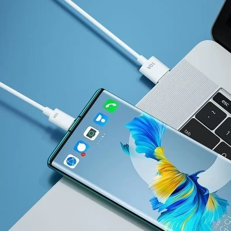 10A 66 واط شحن سريع كابل بيانات Type-C واجهة سوبر كابل شحن USB إلى Type-C ملحقات الهاتف المحمول لسامسونج هواوي