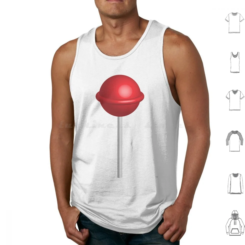 Lollipop Tank Tops Vest Sleeveless Lolipop Mika Candy Bombombum Candy Illustration Sweet 3d Illustration