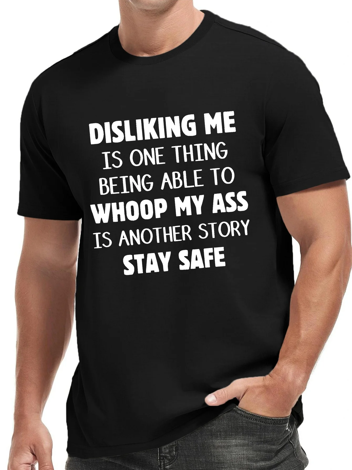 

Funny Graphic "Disliking Me" Mens T-Shirt Breathable Crew Neck Casual Tee for Male Unisex Streetwear Tops 2026 Graphic Pullovers