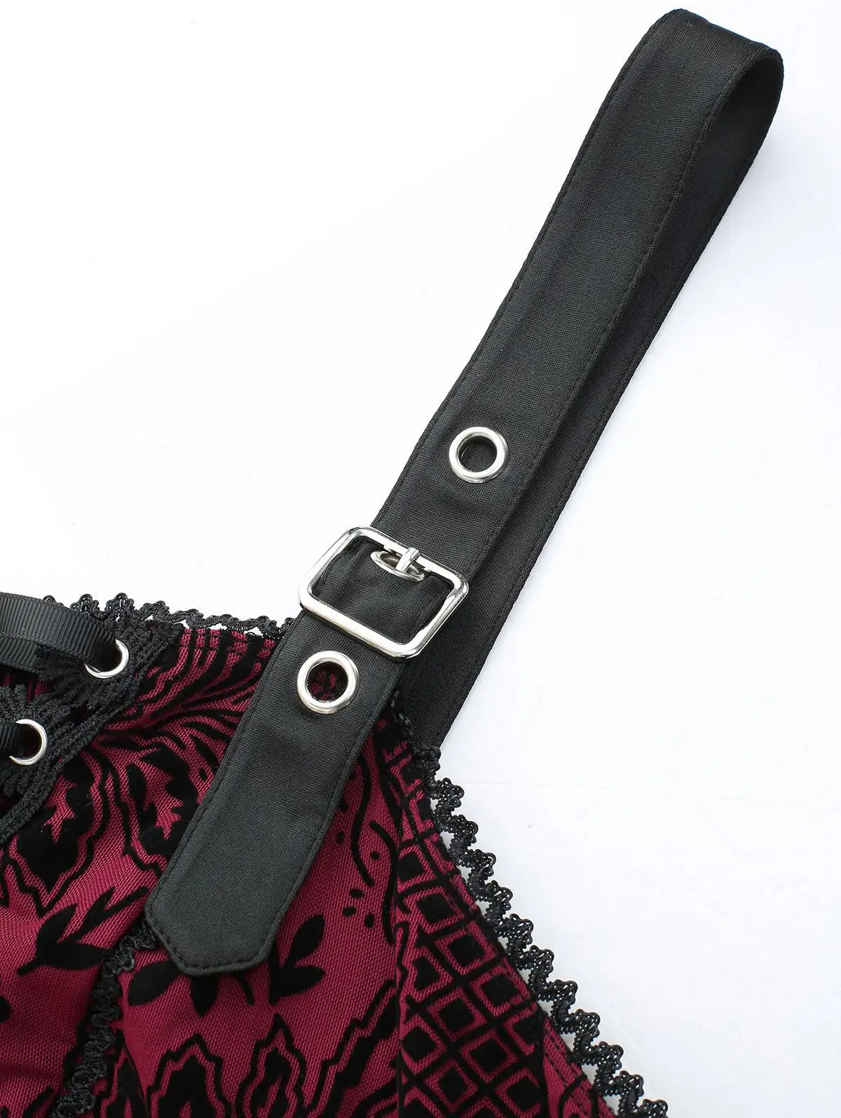 فساتين ROSEGAL مقاس كبير للسيدات عتيقة على الطراز القوطي فساتين متدلية على شكل زهرة وأربطة وتفاصيل غير متماثلة فستان بدون أكمام