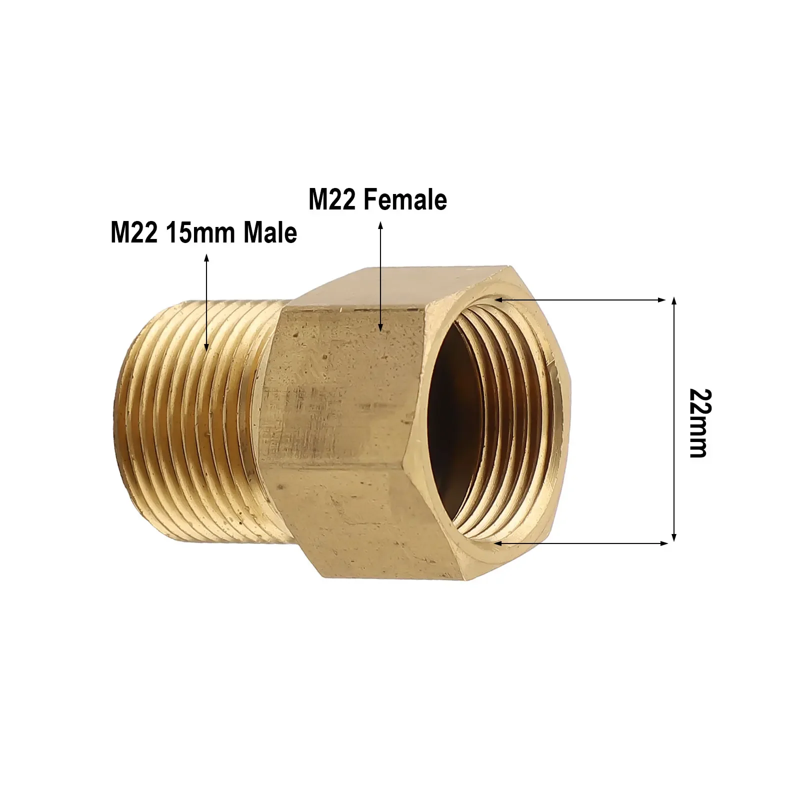 For Electric Pressure Washer M22 Metric Adapter Pressure Washing Home Cleaning Male Thread Convert Metric Female Thread