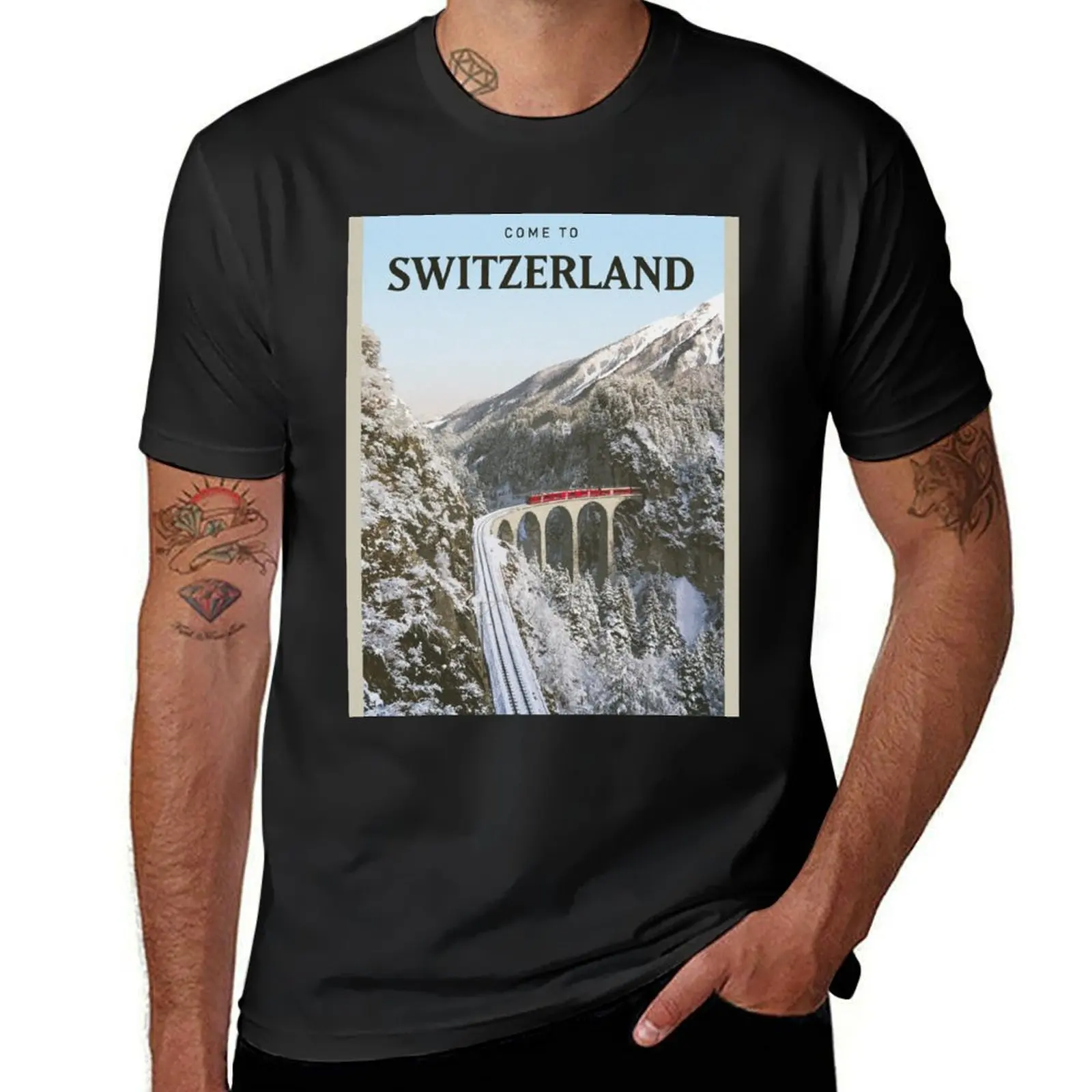 Come to Switzerland T-Shirt customs vintage Short sleeve tee mens funny t shirts