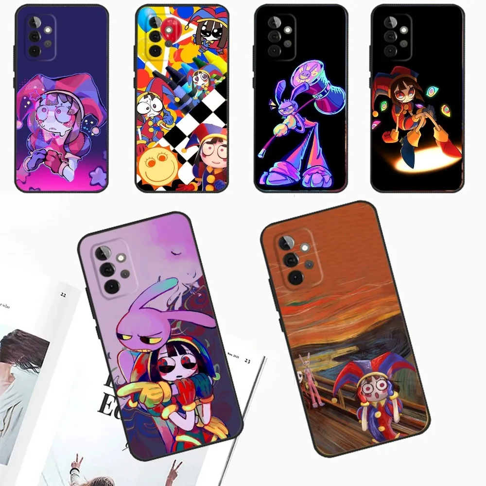 Amazing D-Digital C-Circus Phone Case For Samsung Galaxy A13,A21s,A22,A31,A32,A52,A53,A71,A80,A91 Soft Black Phone Cover