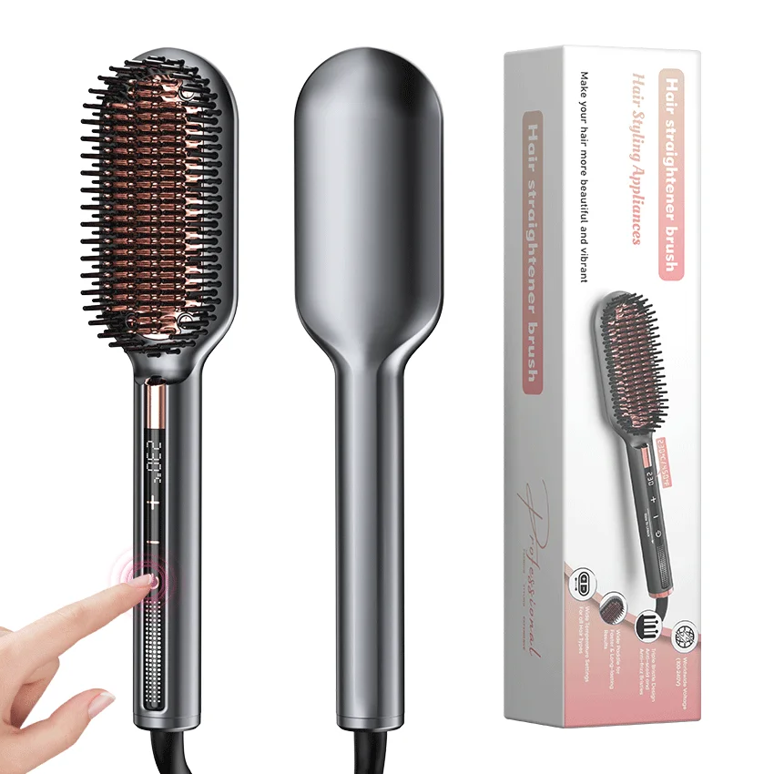 Electric Hot Hair Straighteners Hot Comb and Straightening Brush Hair Styling Appliances Home Portable Curling Iron