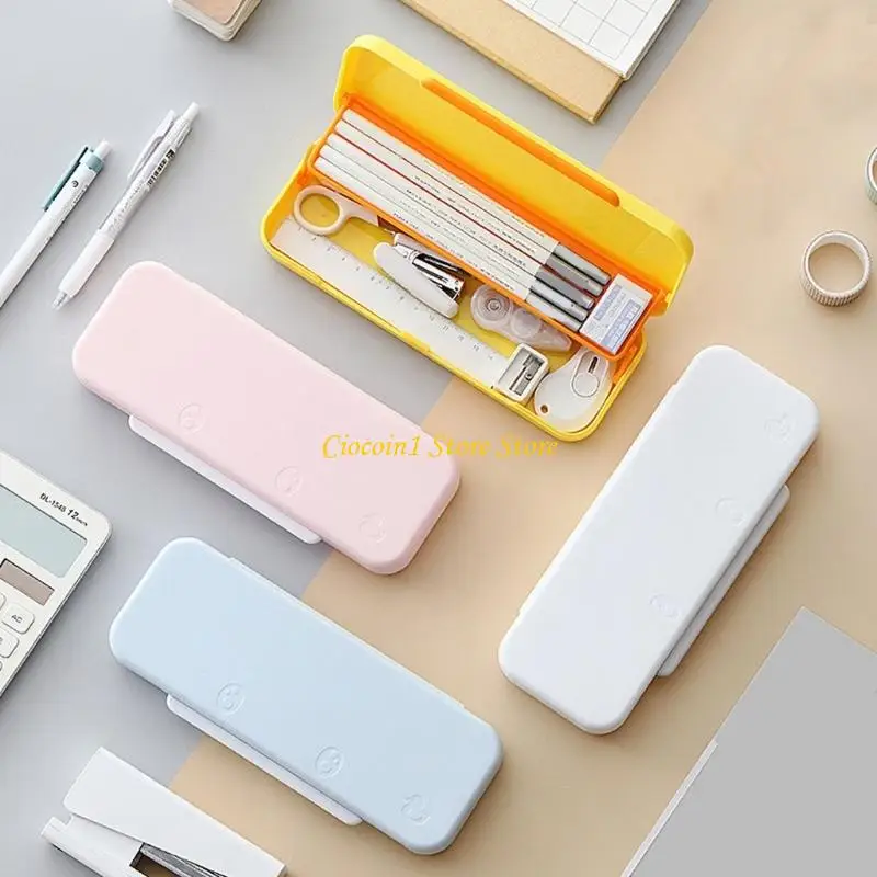 A3PC Pen Box Pencil Case Kids Students Desktop Organizers Pencil Pouches Makeup Bag