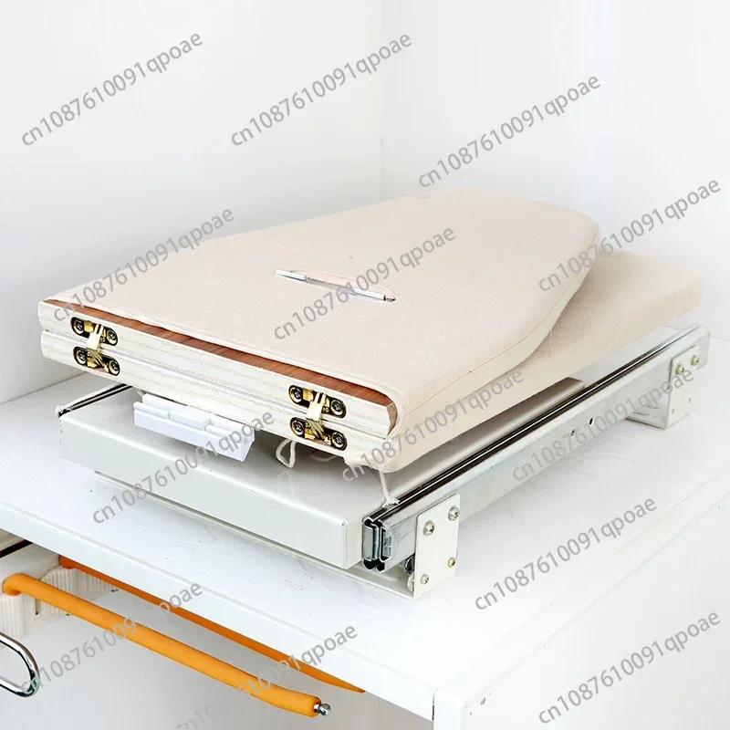 Foldable Ironing Board Rack Aluminum Metal Retractable Rotary Ironing Board with Built-in Hidden Damping Guide