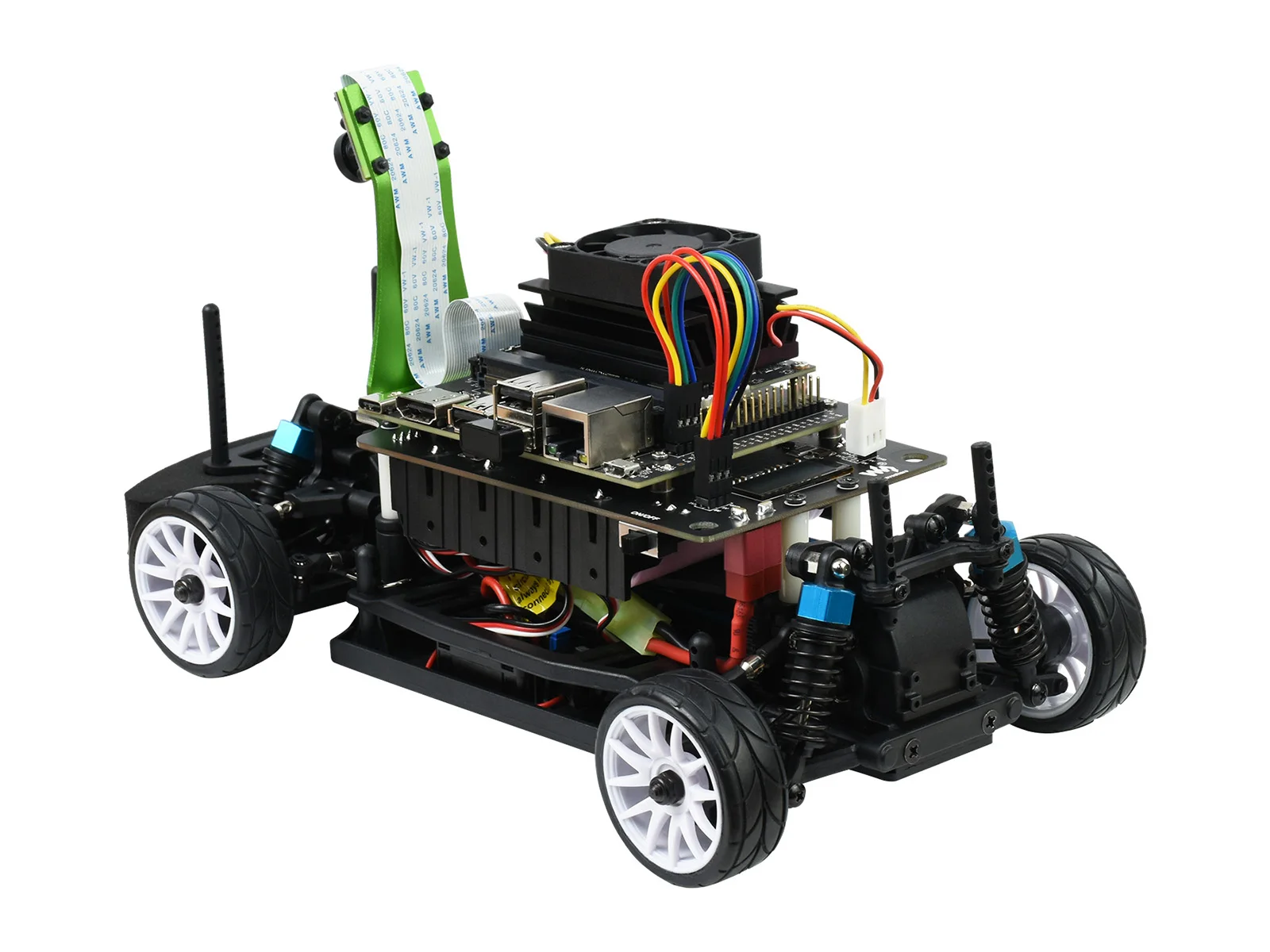 JetRacer Pro 2GB AI Kit Acce، بدون Jetson Nano، حزمة الملحقات، روبوت AI يعتمد على مجموعة المطور Jetson Nano 2GB