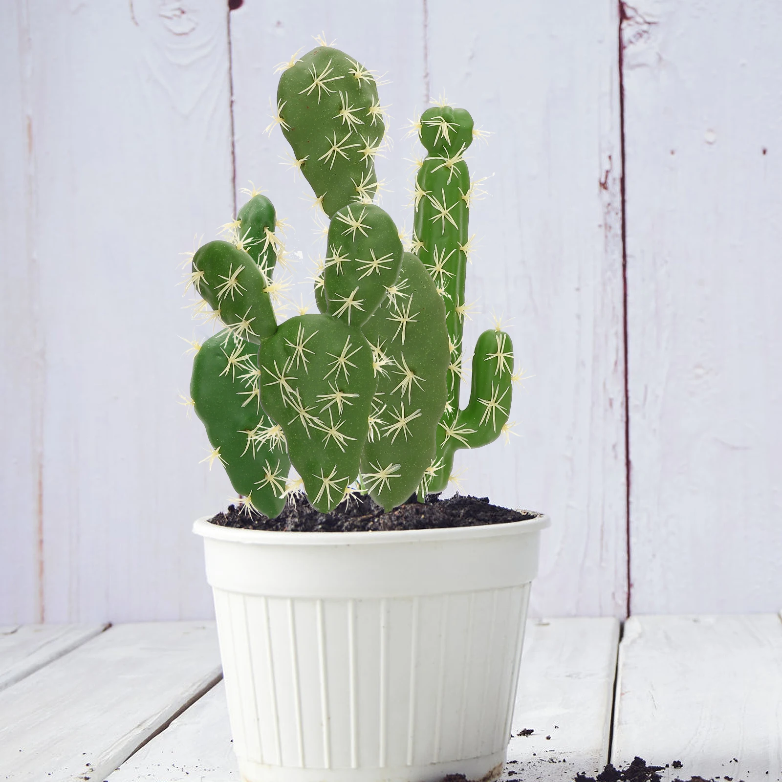 

4pcs Artificial Cactus Simulation Plants Plastic Fake Decor Home Office Desktop Easy Maintenance Living Room Garden Bookshelf