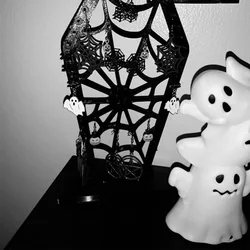 1 pc Gothic style spider web jewelry display stand, creative design, black classic, home interior jewelry display decoration