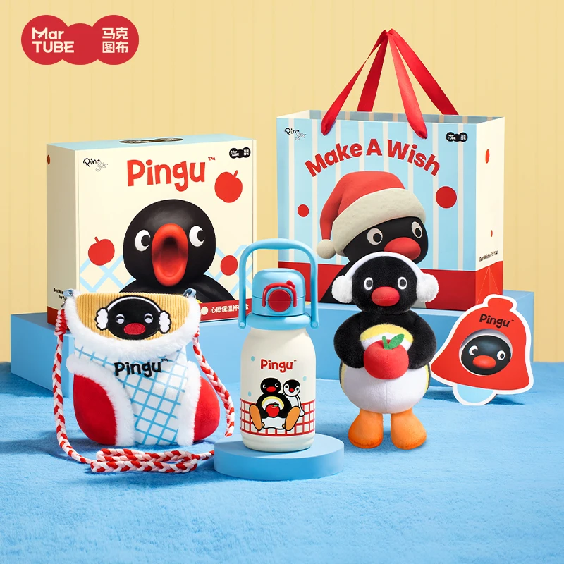 

Мультяшная зимняя кружка Pingu, подарочная коробка, офисная милая чашка с пингвином, 590 мл, трендовая игрушка для девочек, детский подарок на день рождения, Рождественский подарок