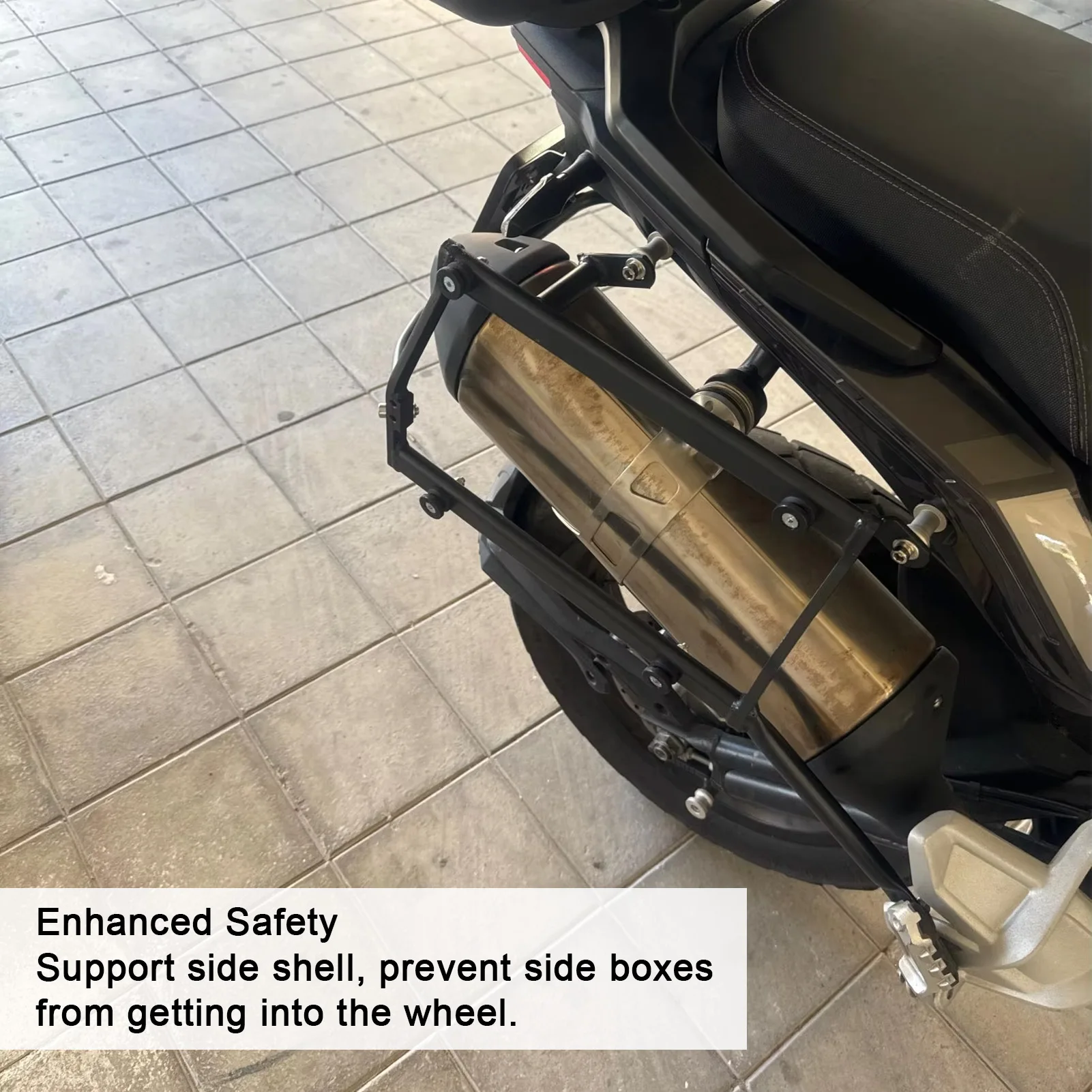 Porte-bagages latéral de moto en métal, forte charge, sécurité améliorée, support de rangement latéral de remplacement pour Benelli TRK 502x