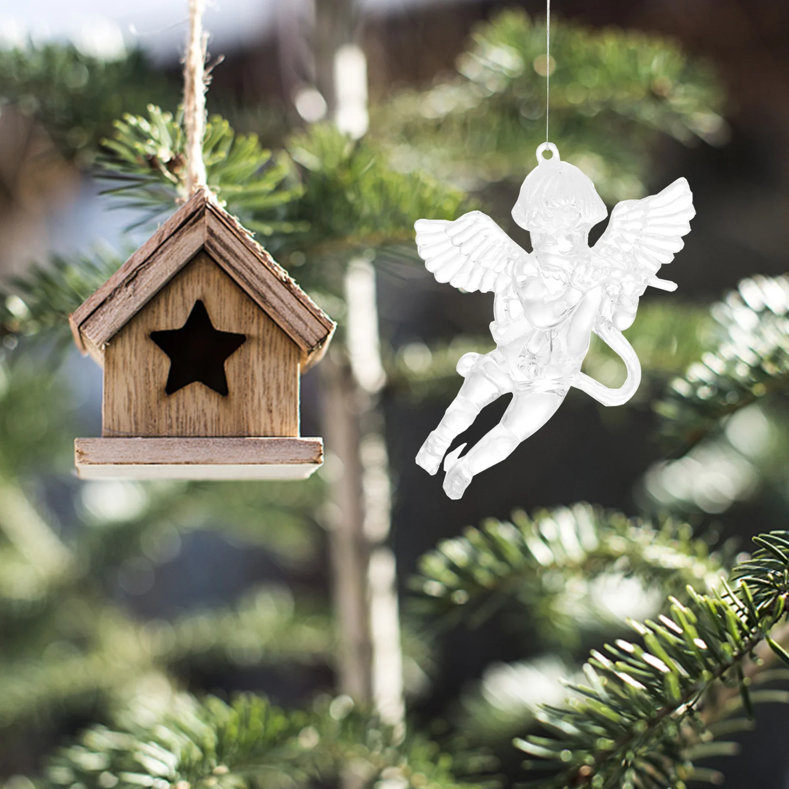 

12Pcs Premium Angel Hanging Ornament for Christmas Tree Decor Holiday Party Home Hotel Restaurant Festival Decoration Accessory