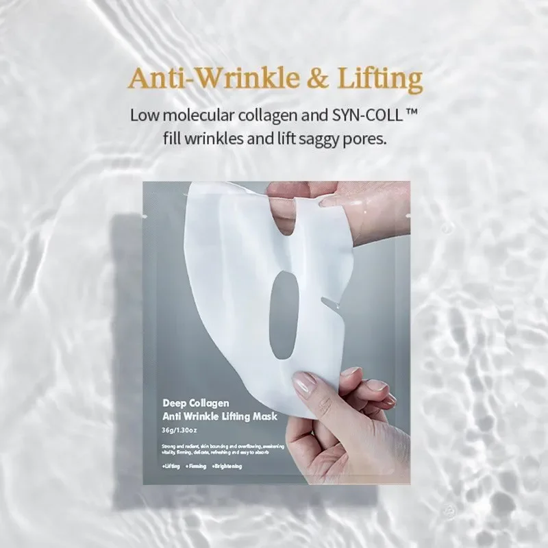 

Deep Collagen Anti Wrinkle Lifting Mask Collagen Face Mask Overnight, Deep Collagen Mask for Lifting Firming Moisturizing(4Pack)