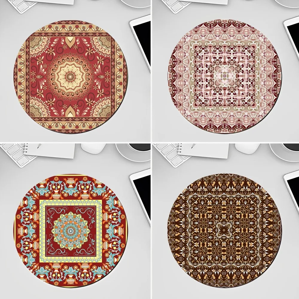 Persian Carpet Floral Pattern Mousepad Rubber Small Speed Version Game Computer Keyboard Office Table Mat PC Laptop Mouse