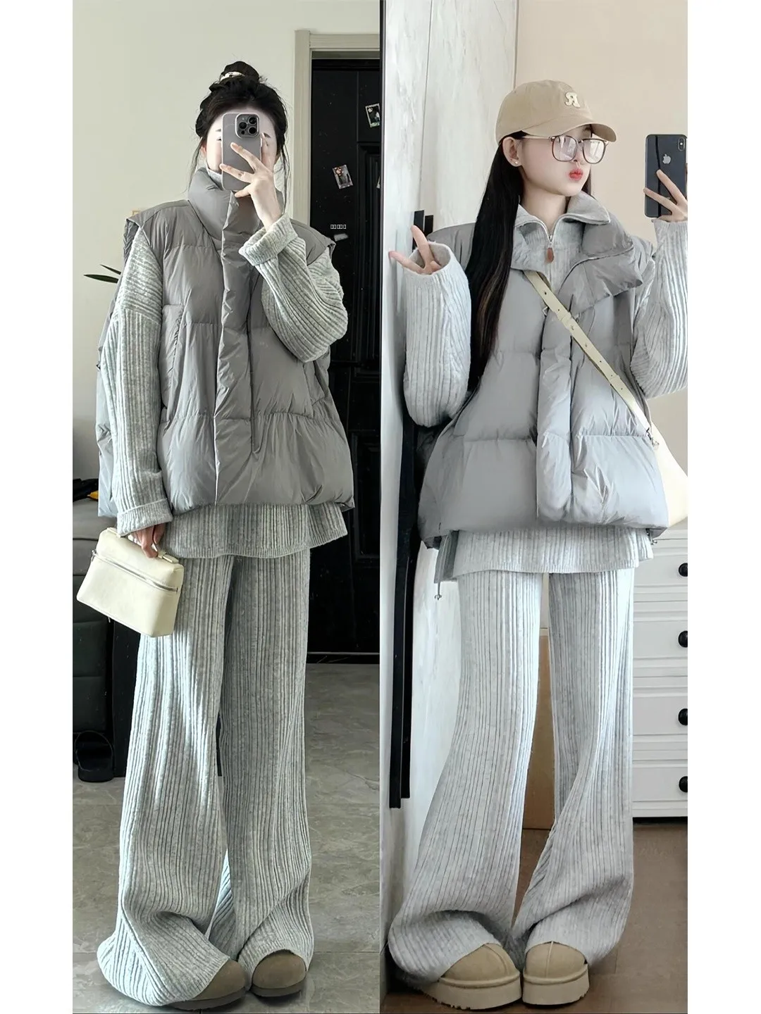 

Winter Casual Three-Piece Set for Women plus Size Comfortable Lazy Style Soft Korean Fashion plus Size Pants Female Suit