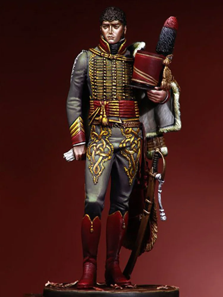1/24 75mm ancient officer stand with hat   Resin figure Model kits Miniature gk Unassembly Unpainted