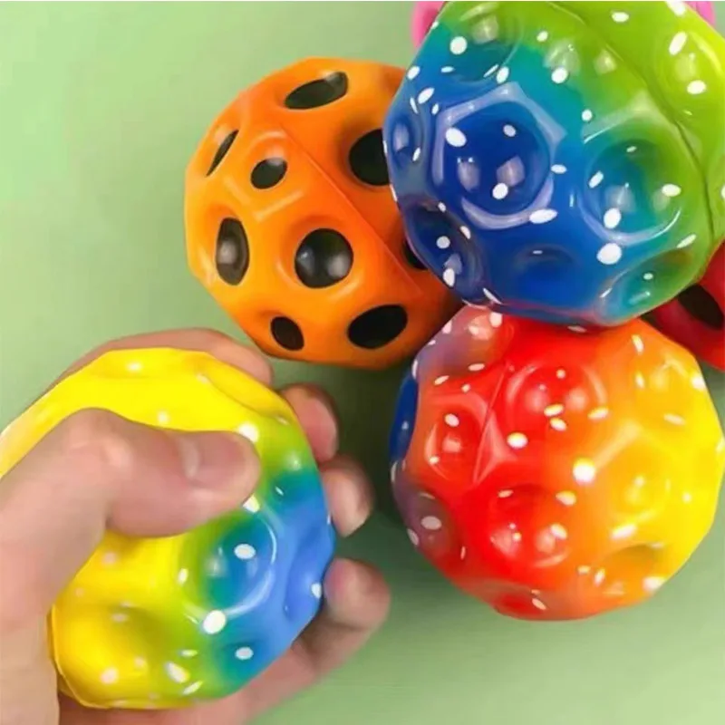 Space Moon Ball Super High Bouncing Ball Balle Rebondissante Lmprove Hand Eye Coordination For Kids Sensory Outdoor Toys