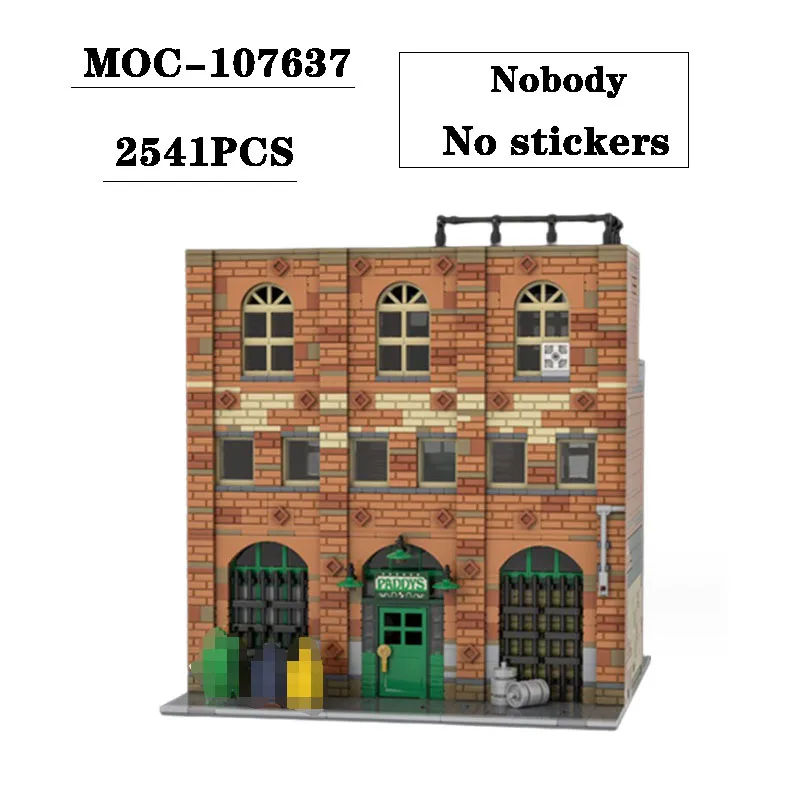 

Building Block MOC-107637 Bar Street View Building Model 2541PCS Adult and Children Puzzle Education Birthday Christmas Toy Gift