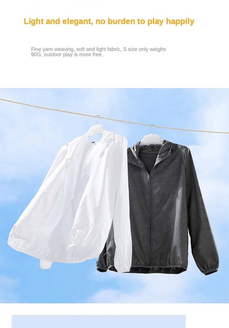 Jnln Camping Regen jacke Männer Frauen wasserdichte Sonnenschutz kleidung Angeln Jagd kleidung schnell trocknende Wind jacke mit Tasche – Detail 5