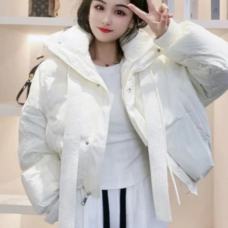 New Women Down Jacket Winter Coat Female Short Parkas Given To Philandering Outwear Hooded Leisure Time Versatile Overcoat