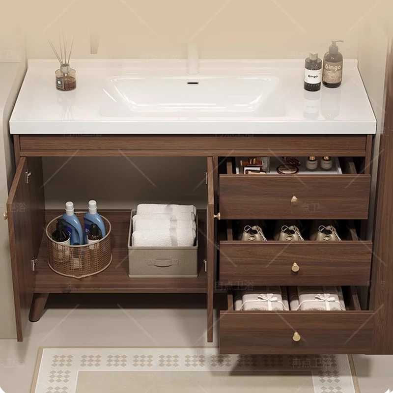 Divisori per camera da letto Armadietto da bagno Cassettiere WC Angolo Armadio per trucco Specchio Organizzatore Vanity Gabinete Mobili alla moda