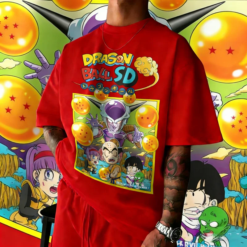 Camiseta de Moda con Estampado de Anime de Dragon Ball, 40 Aniversario, Freezer, 100% Algodón, Talla Extra, Estilo Urbano Unisex Y2k, Verano 2026