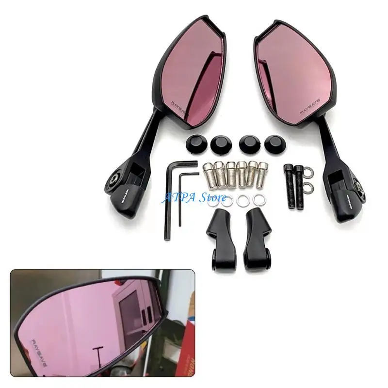 

U13C Suitable For U+B U1D Motorcycle Rear View Mirror Side Reversing Reflector Mirrors Handle Bar Grip Mirror Anti-glare 2pcs