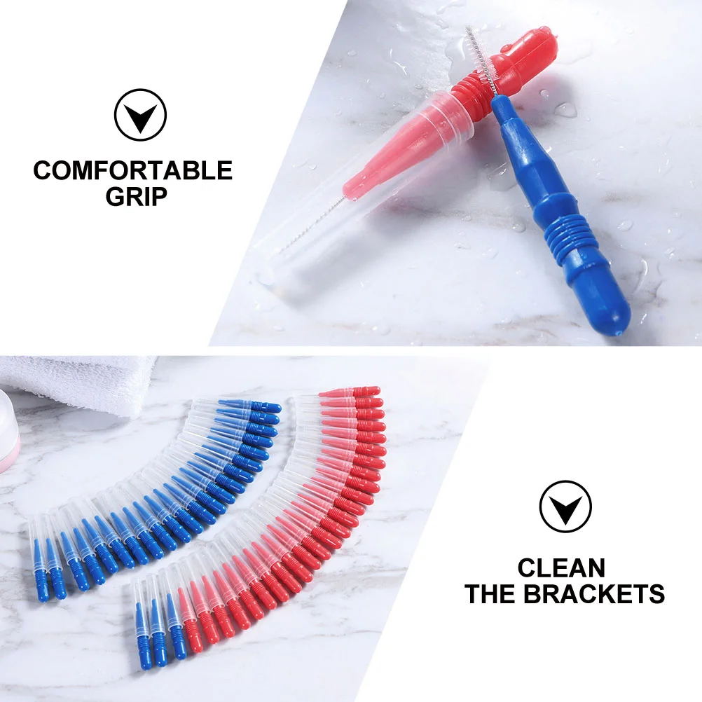 50 Pcs Accessories Interdental Brush Toothpick Braces Toothbrush Plastic Picks for Teeth Oral Care Accessory