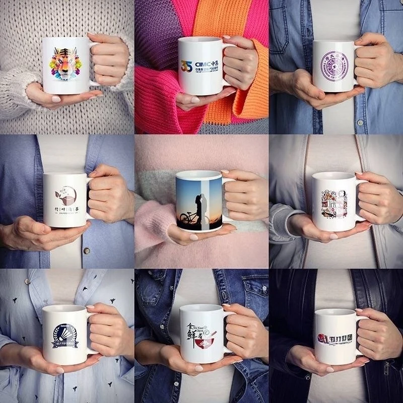 DIY Sublimation Color Changing Ceramic Mug Custom Photo Logo Personalized Coffee Cup Drop Shipping Supported