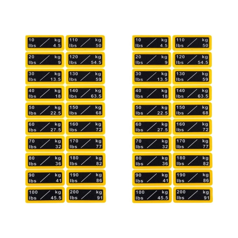 Weight Sticker Labels 2pcs for Gym Machines 10lb 20lb 30lb 40lb 50lb Up to 200lb Strong Adhesion Plastic Material view 6