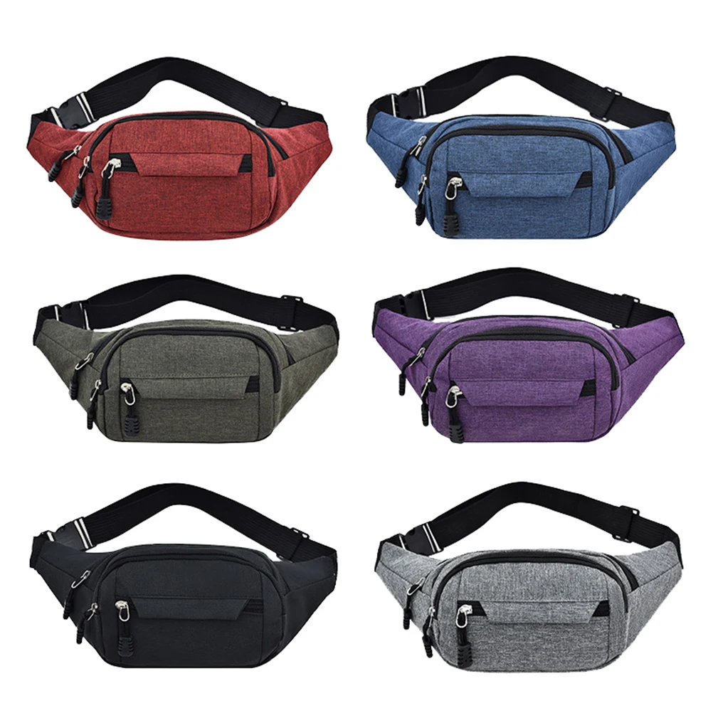 Running Belt Adjustable Waist Pack Large Capacity For Phone Keys Outdoor Sports Durable Oxford Cloth Fanny Pack Men