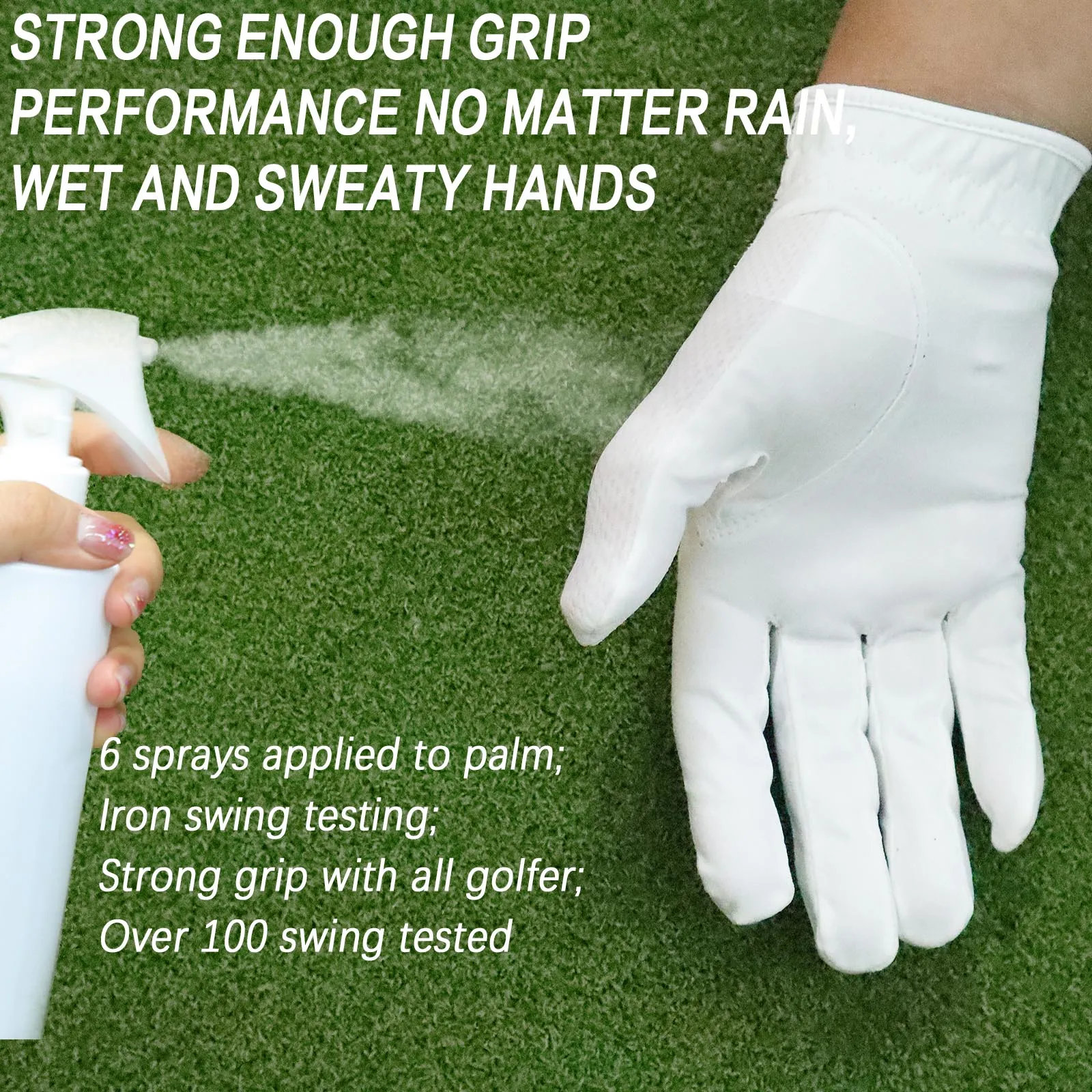 Men\'s Golf Glove Left Right Hand Hot Wet Weather No Sweat Rain Grip Gloves Black Gray White gant golf femme Drop Shipping