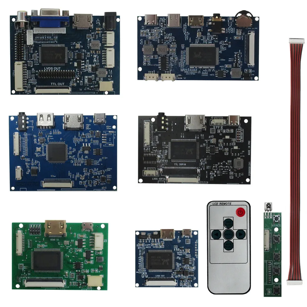 Universal 40Pin TTL HJ070NA-13A EJ070NA-01J ZJ080NA-08A LCD Display Screen Driver Control Board DIY Portable Monitor Kit