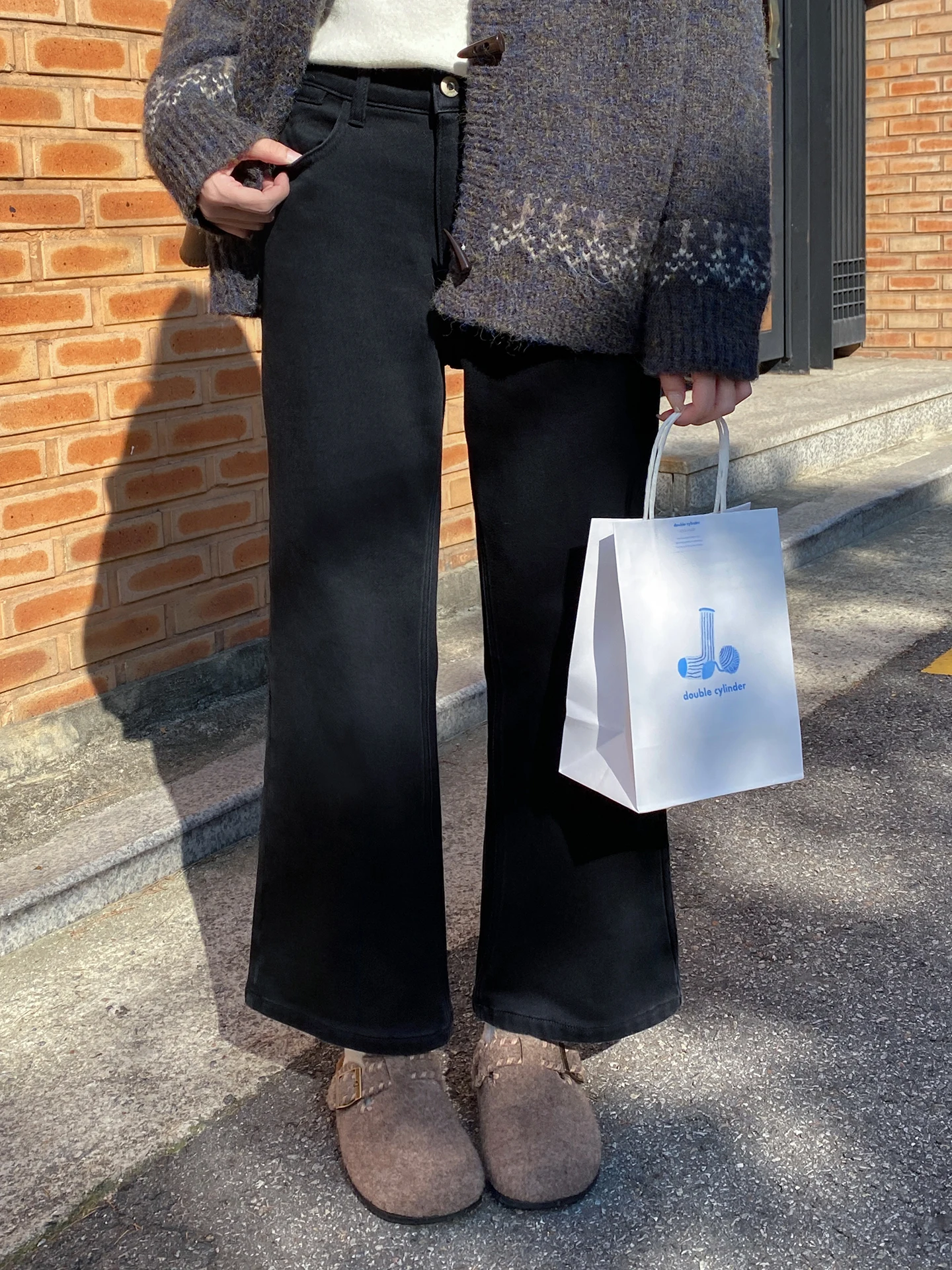 

Женские джинсы-клеш Milk Rabbit Pl, укороченные, с микро-клешем, из денима, зимние, утягивающие, повседневные, из хлопка