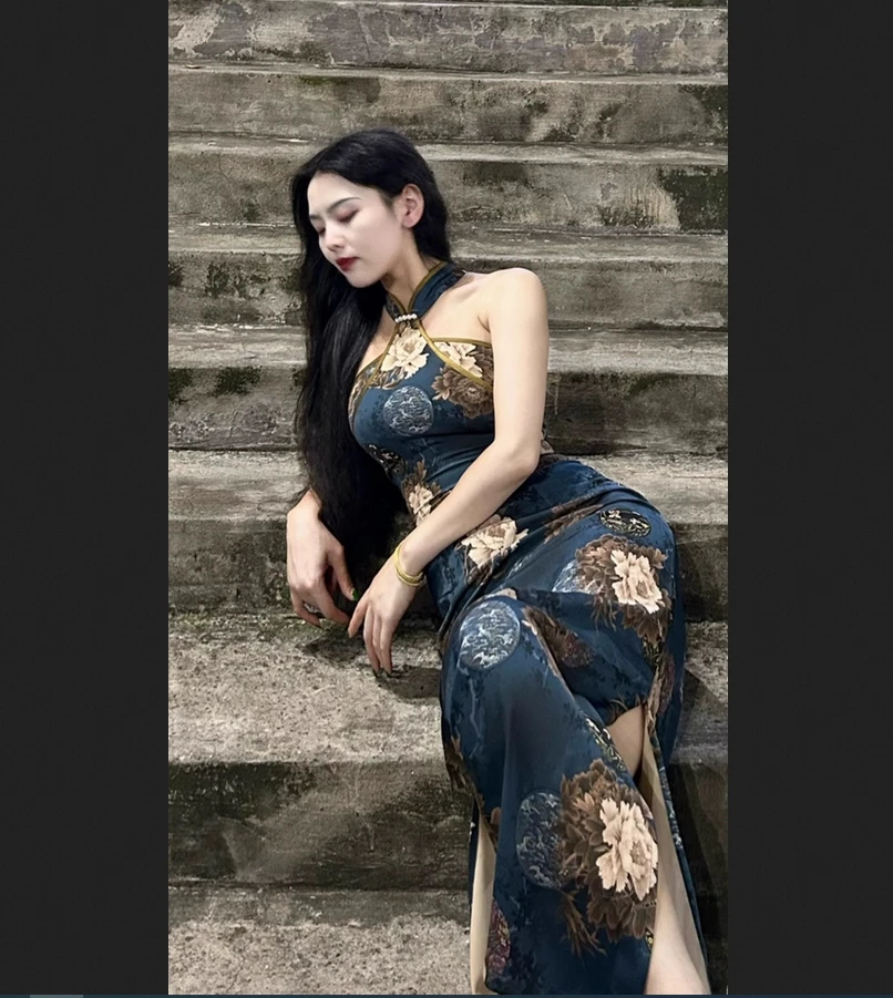 Originele, zelfgemaakte nieuwe Chinese stijl voor meisjes, verbeterde puur verlangen en charmante qipao-jurken