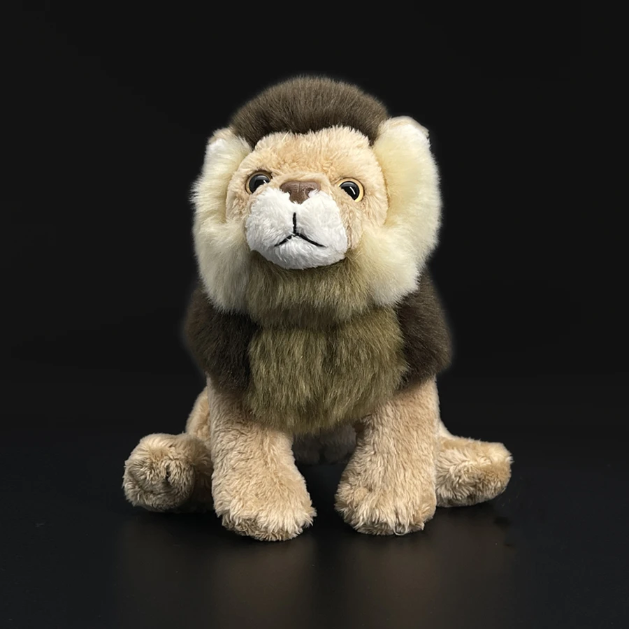 Realistic Lion High Fidelity Cute Plushie African Lion Plush Toys Lifelike Animals Simulation Stuffed Doll Kawai Toy Gifts