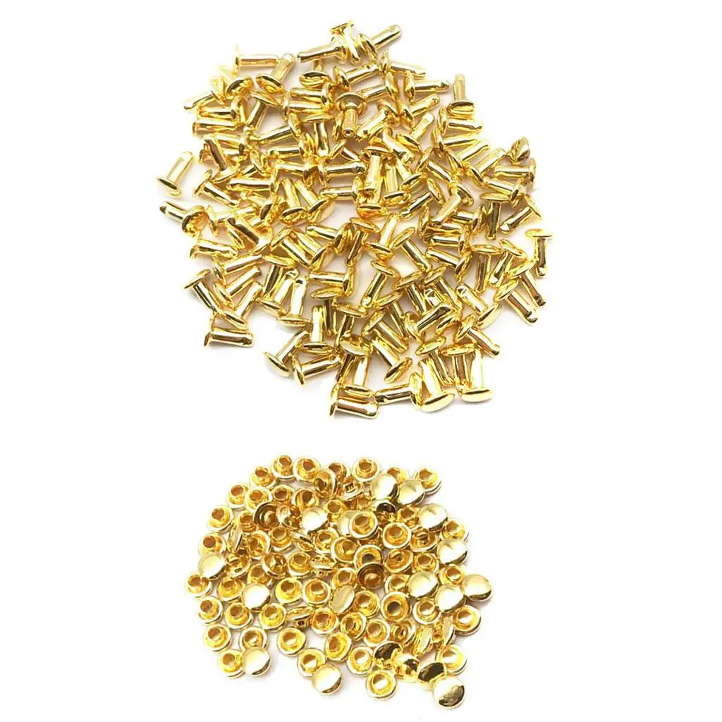 Leather Craft Punk Spike Stud Style Double Cap Studs Rivets for DIY Clothes and Bags Decoration