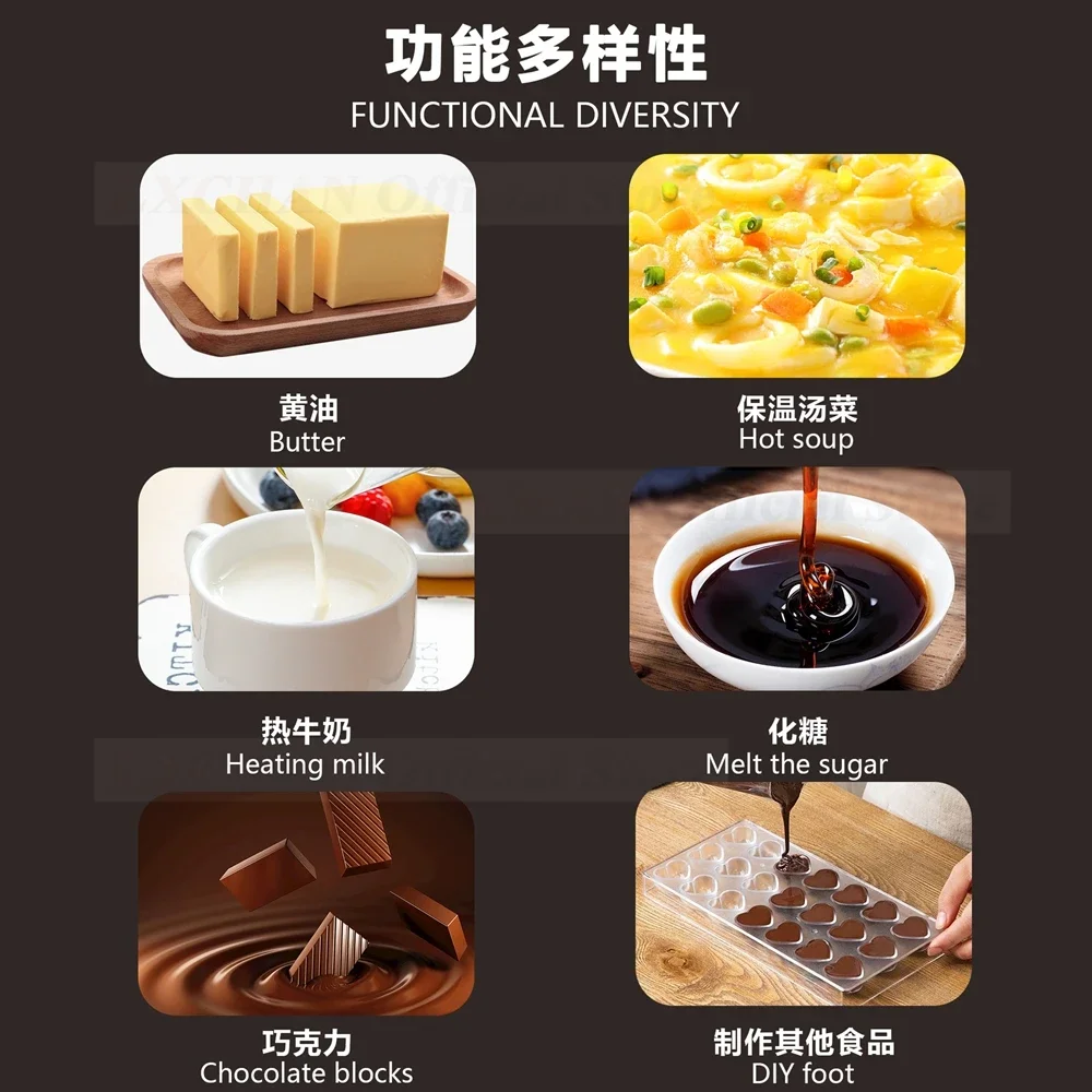 HomeWise Chocolate Melter con Control de Temperatura 30-85 ° C 3L de capacidad para fundir chocolate para hacer dulces/calentador de chocolate para hornear